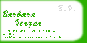 barbara verzar business card